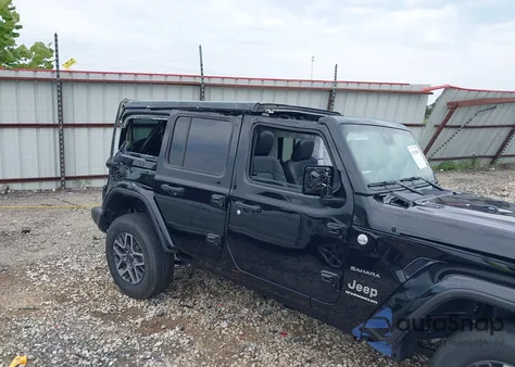 2024 Jeep Wrangler 4-Door Sahara 4X4 from USA, damaged, VIN 1C4PJXEGXRW355245